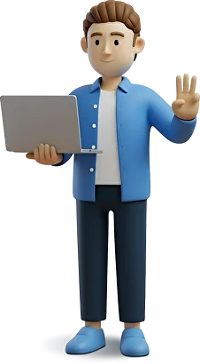 Человек с ноутбуком