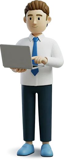 Человек с ноутбуком